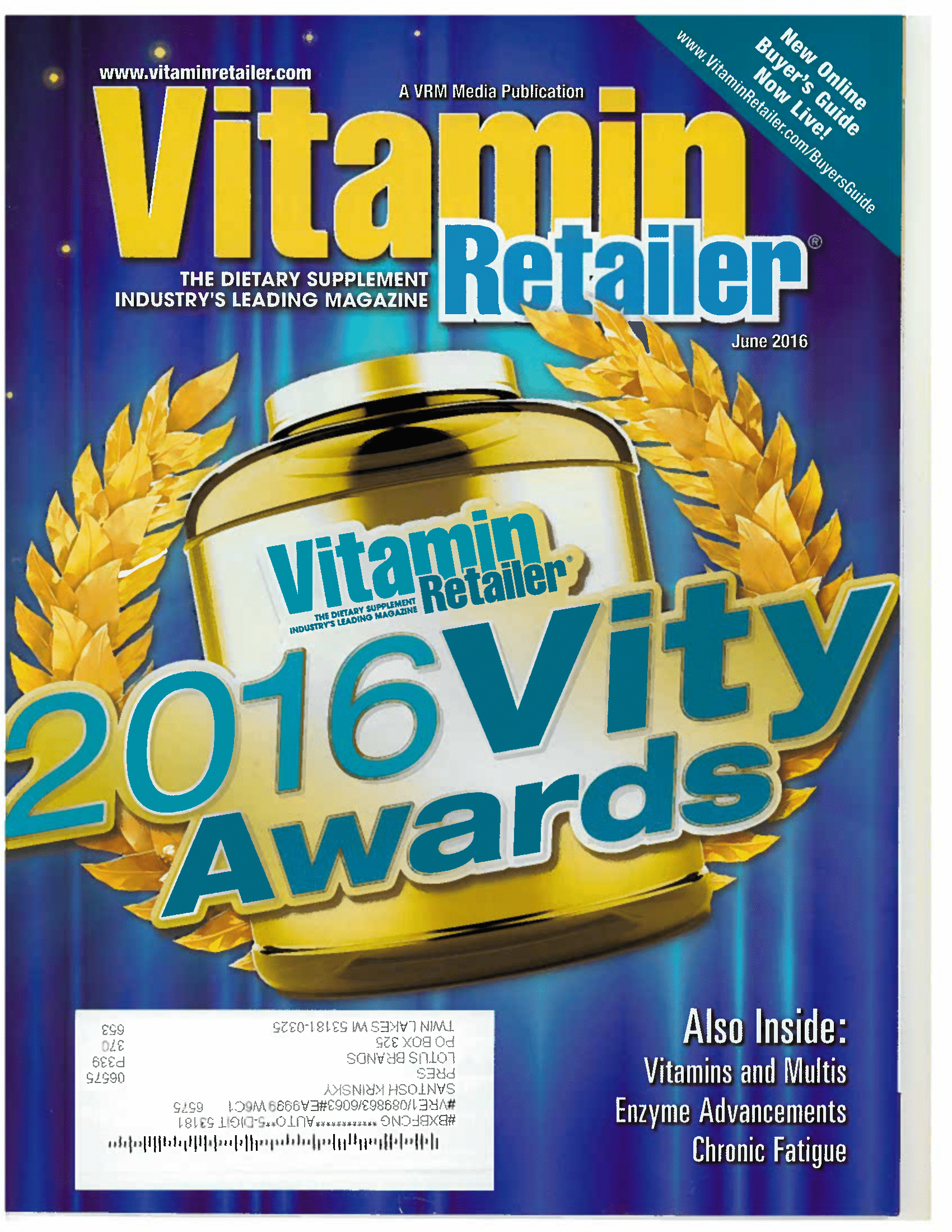 Vitamin Retailer Magazine Cover